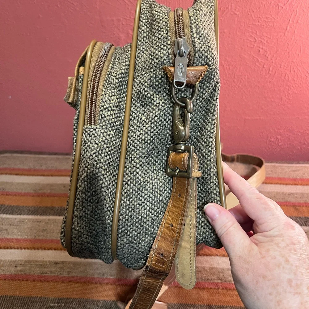 Hartmann Overnight Travel Tweed Shoulder Bag VTG